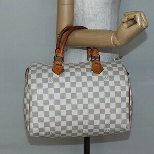 LOUIS VUITTON Damier Azur Speedy 30 Hand Bag N41533 LV Auth ep10924